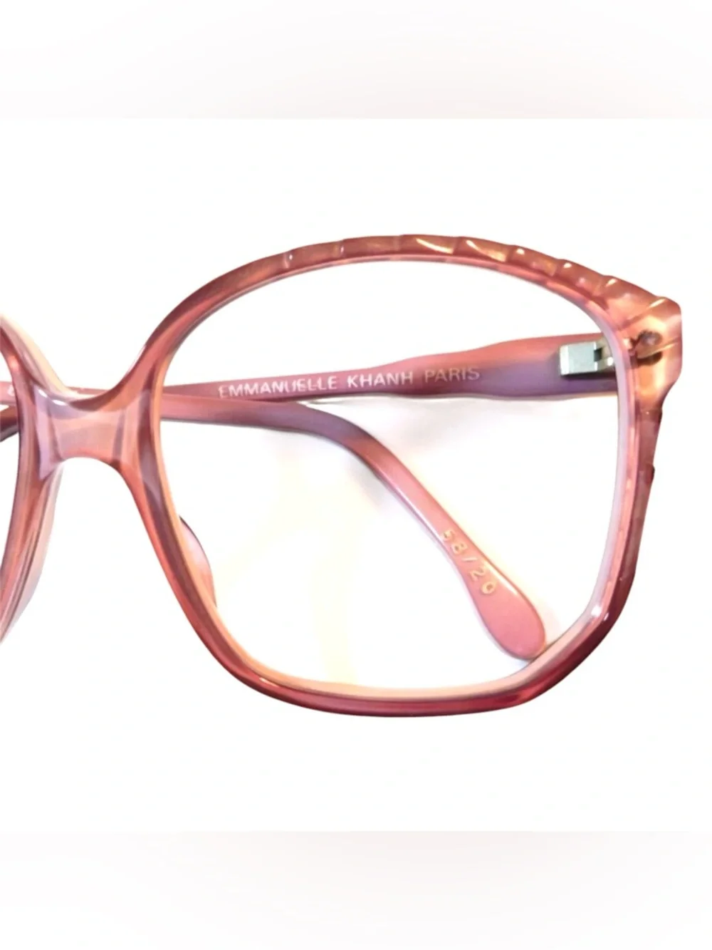 Vintage EMANUELLE KHANH Frames Eyeglasses or‎ Sunglasses, Mauve Pink Color New
